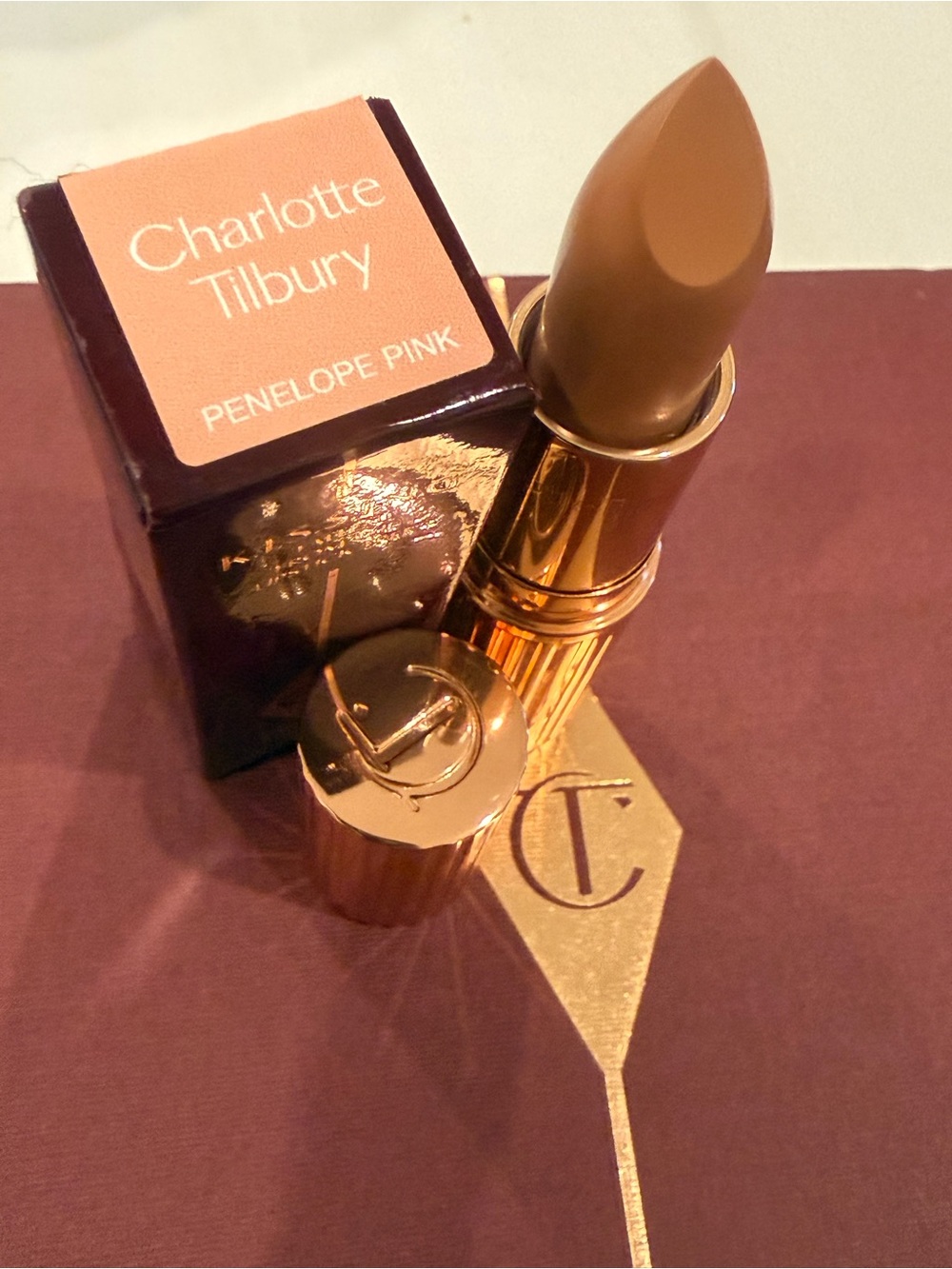 Charlotte Tilbury Penelope Pink Matte Lipstick โ Soft Peachy Pink
